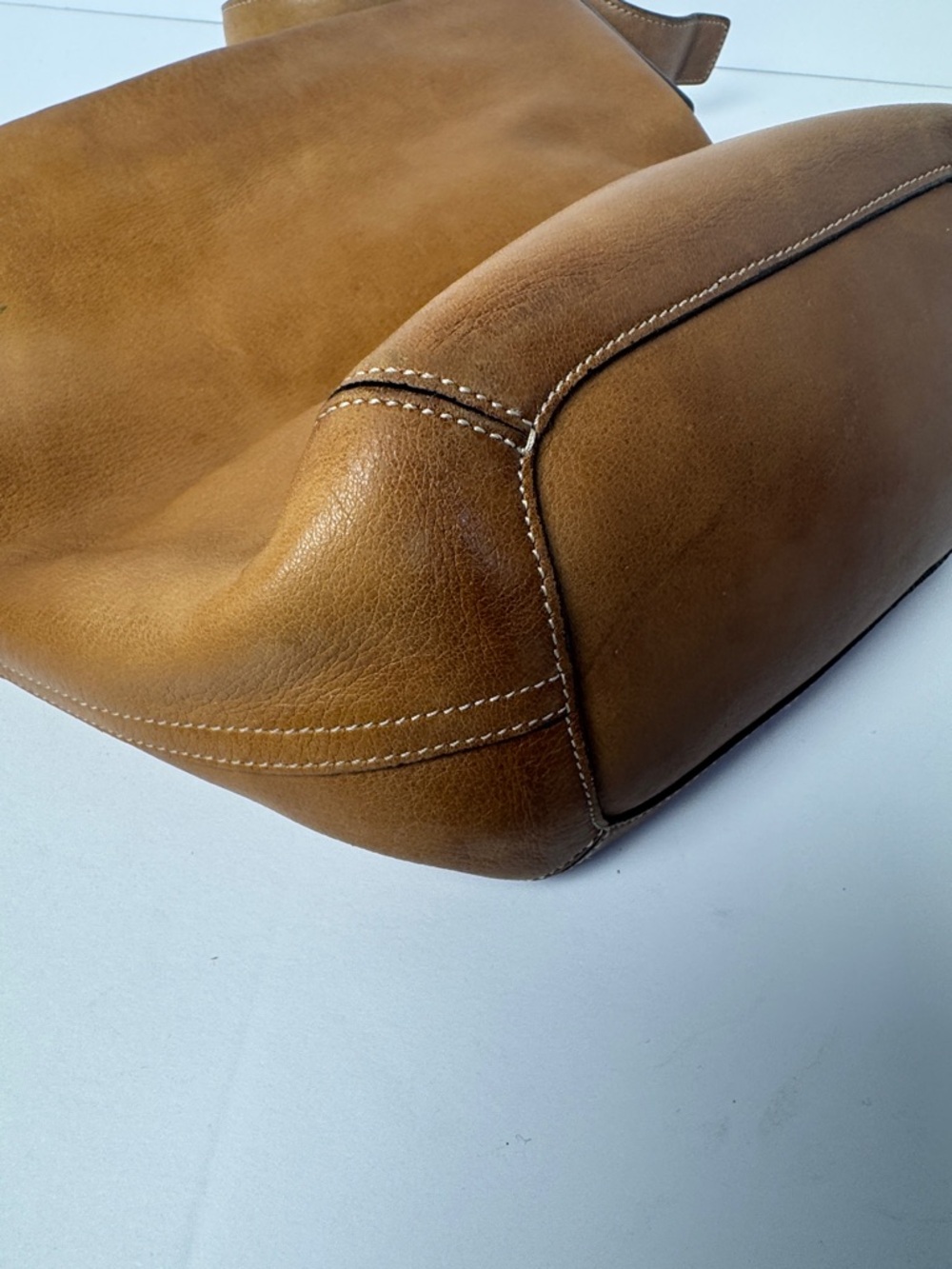 COACH Vintage Y2K 2002 Duffle Sac Bucket Bag Tan Leather Adjustable Shoulder Bag - Picture 15 of 16